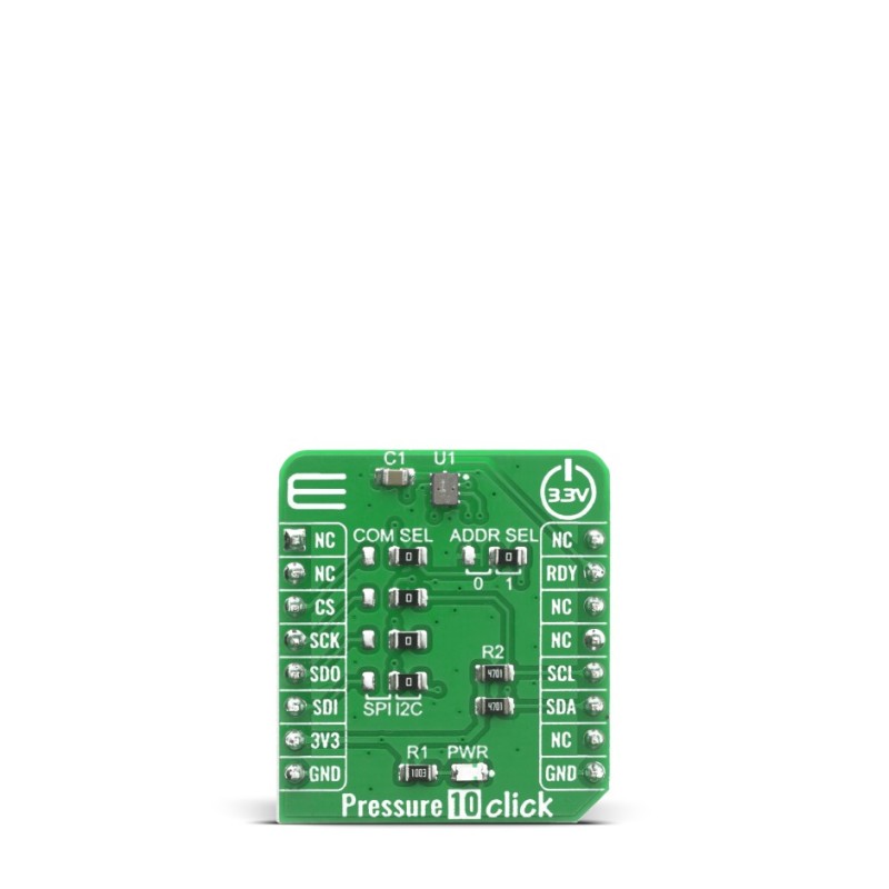 1 pcs - MikroElektronika Pressure 10 Click Barometric Pressure Sensor mikroBus Click Board for HSPPAD042A