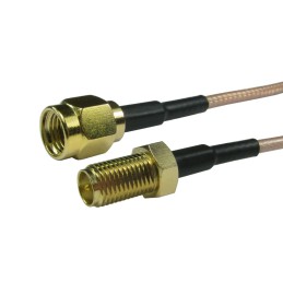 1 pcs - RS PRO Male RP-SMA to Female RP-SMA Coaxial Cable, 1.8m, Reverse SMA Coaxial, Terminated