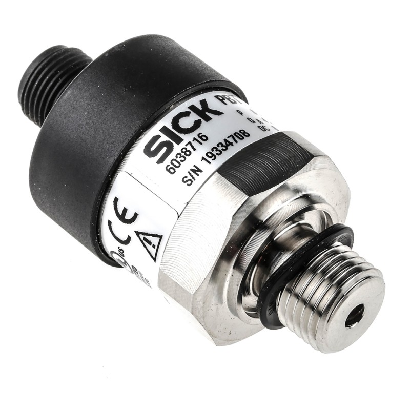 1 pcs - Sick Pressure Sensor, 0bar Min, 1bar Max, Analogue Output, Relative Reading