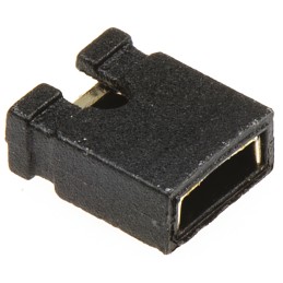 10 pcs - ASSMANN WSW Jumper Female Straight Black Open Top 2 Way 1 Row 2.54mm Pitch