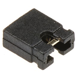 10 pcs - ASSMANN WSW Jumper Female Straight Black Open Top 2 Way 1 Row 2.54mm Pitch