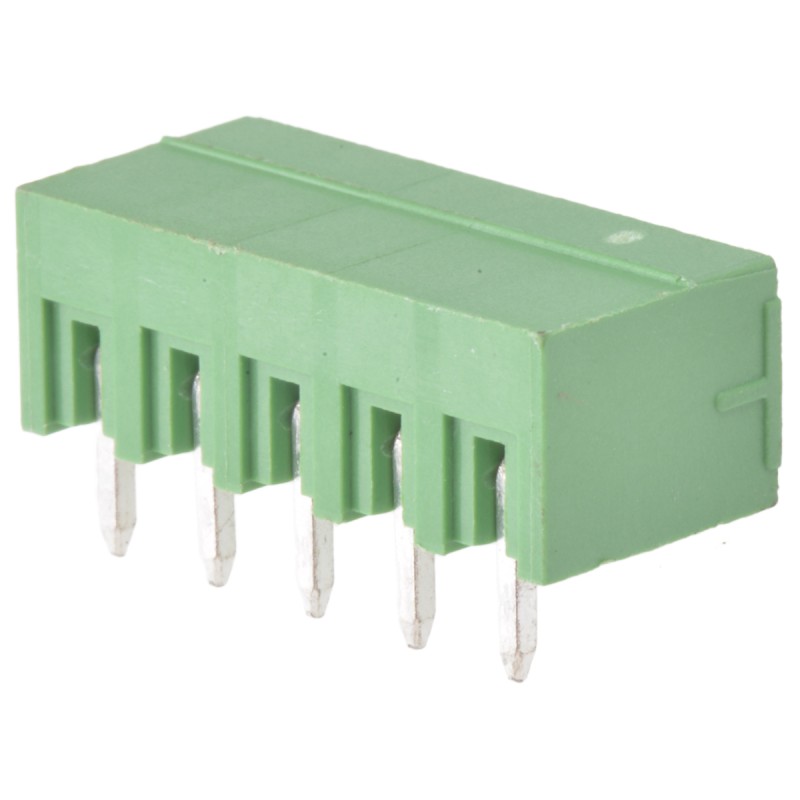 1 pcs - Wurth Elektronik 3.81mm Pitch 5 Way Pluggable Terminal Block, Header, Through Hole, Solder Termination