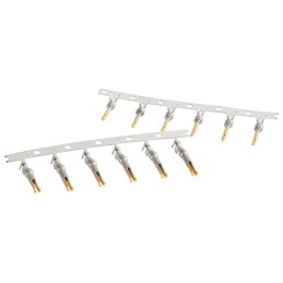 10 pcs - CONEC size 1mm Male Crimp D-sub Connector Contact, Gold Flash over Nickel Plug, 24 - 20 AWG