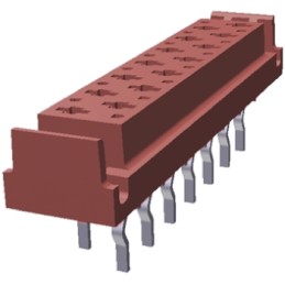 1 pcs - TE Connectivity Micro-MaTch Series Straight Through Hole Mount PCB Socket, 14-Contact, 2-Row, 2.54mm Pitch, Solder