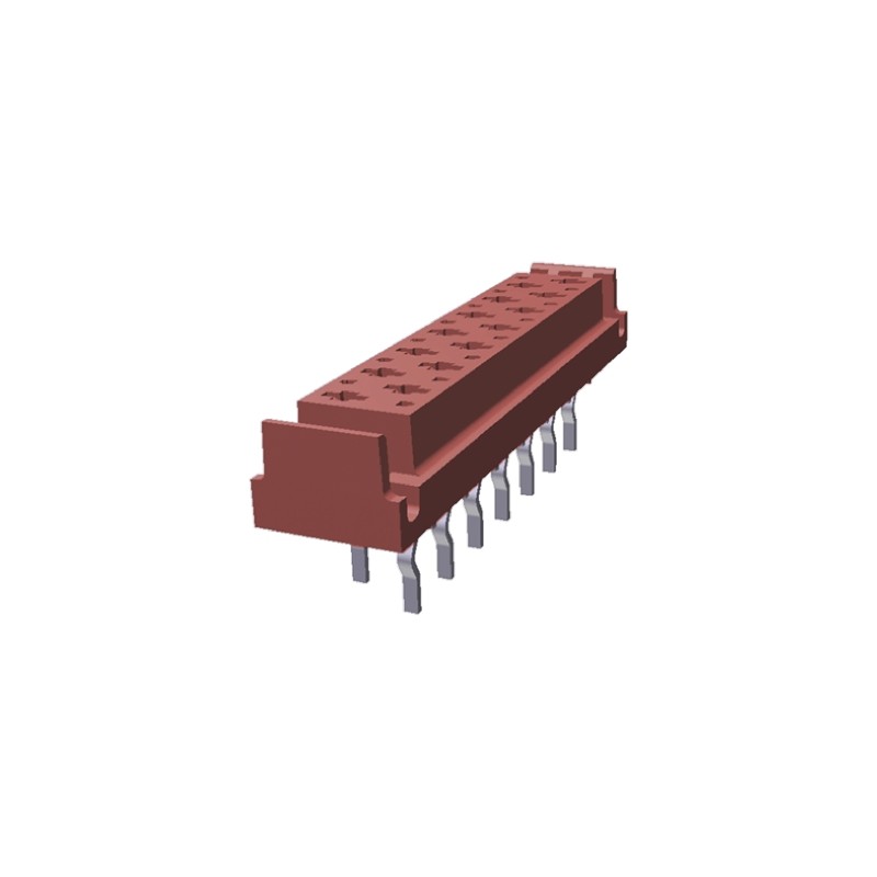 1 pcs - TE Connectivity Micro-MaTch Series Straight Through Hole Mount PCB Socket, 14-Contact, 2-Row, 2.54mm Pitch, Solder
