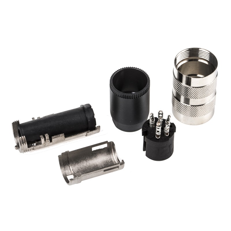 1 pcs - Amphenol, signalmate C091 6 Pole M16 Din Socket, 5.0A, 300 V IP40, Screw On, Cable Mount
