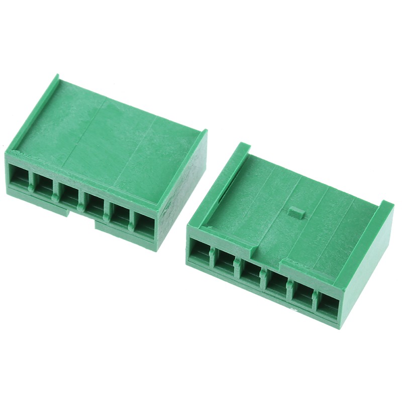 10 pcs - TE Connectivity, AMPMODU MOD I Female Connector Housing, 3.96mm Pitch, 6 Way, 1 Row