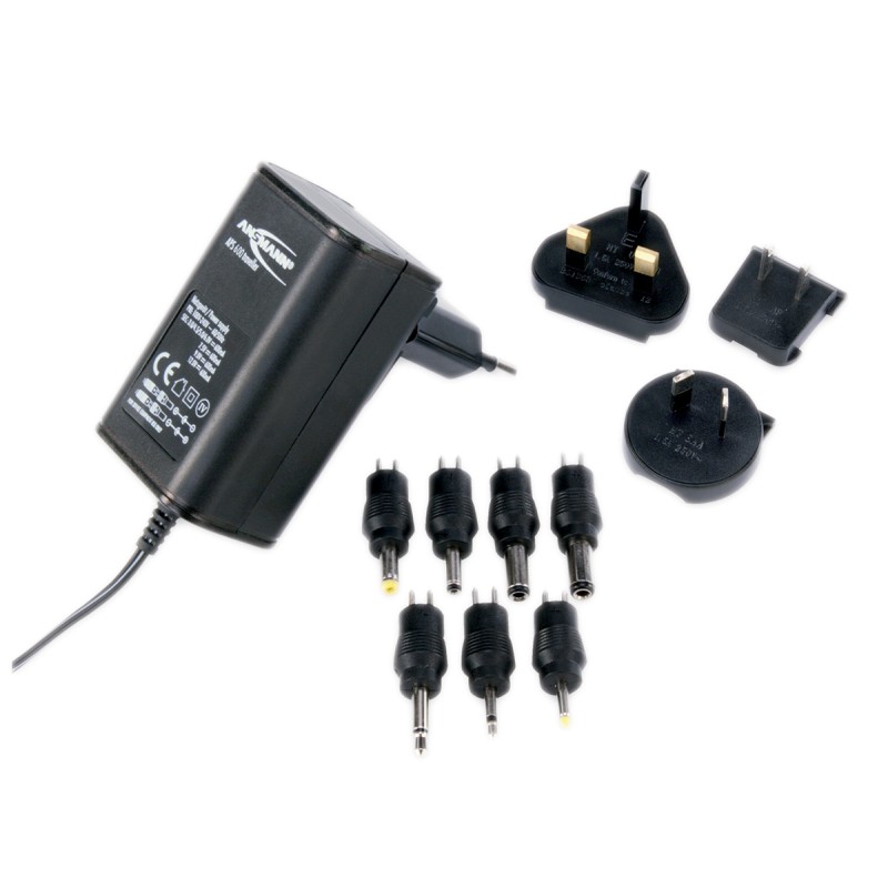 1 pcs - Ansmann 7.2W Plug-In AC/DC Adapter 3V dc Output, 600mA Output