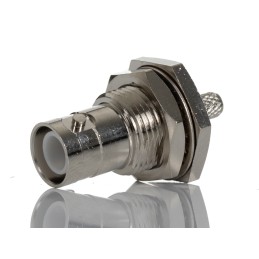1 pcs - RS PRO, jack Panel Mount BNC Connector, 50Ω, Crimp Termination, Straight Body