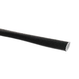 3 pcs - RS PRO Braided Acrylic Fibreglass Black Cable Sleeve, 4mm Diameter, 5m Length