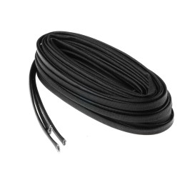 3 pcs - RS PRO Braided Acrylic Fibreglass Black Cable Sleeve, 4mm Diameter, 5m Length