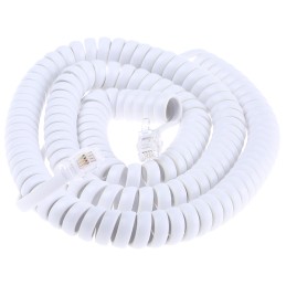 1 pcs - RS PRO Male RJ9 to Male RJ9 Telephone Extension Cable, White Sheath, 5m