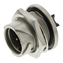 1 pcs - Hirose Circular Connector, 4 Contacts, Panel Mount, Miniature Connector, Socket, Male to Female, IP67, IP68, LF Series