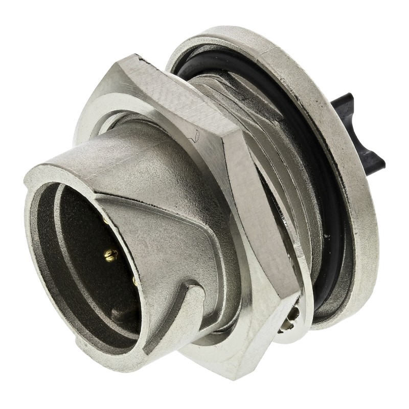 1 pcs - Hirose Circular Connector, 4 Contacts, Panel Mount, Miniature Connector, Socket, Male to Female, IP67, IP68, LF Series