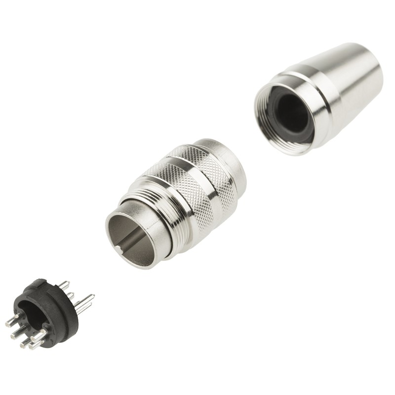 1 pcs - Amphenol, C 091 D 5 Pole M16 Din Plug, 5A, 100 V ac/dc IP67, Male, Cable Mount