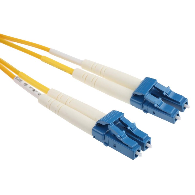 1 pcs - RS PRO LC to LC Duplex Single Mode OS1 Fibre Optic Cable, 9/125μm, Yellow, 1m