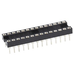 10 pcs - ASSMANN WSW 2.54mm Pitch Vertical 28 Way, Through Hole Turned Pin Open Frame IC Dip Socket, 3A
