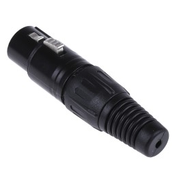 1 pcs - RS PRO Cable Mount XLR Connector, Female, 250 V ac, 4 Way, Silver Plating