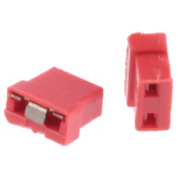 10 pcs - HARWIN Jumper Female Straight Red Open Top 2 Way 1 Row 2mm Pitch