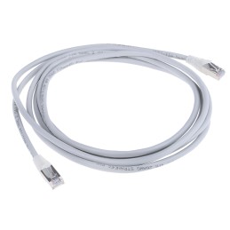 1 pcs - RS PRO Cat5e Male RJ45 to Male RJ45 Ethernet Cable, F/UTP, Grey PVC Sheath, 3m