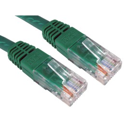 1 pcs - RS PRO Cat6 Straight Male RJ45 to Straight Male RJ45 Ethernet Cable, UTP, Green PVC Sheath, 250mm