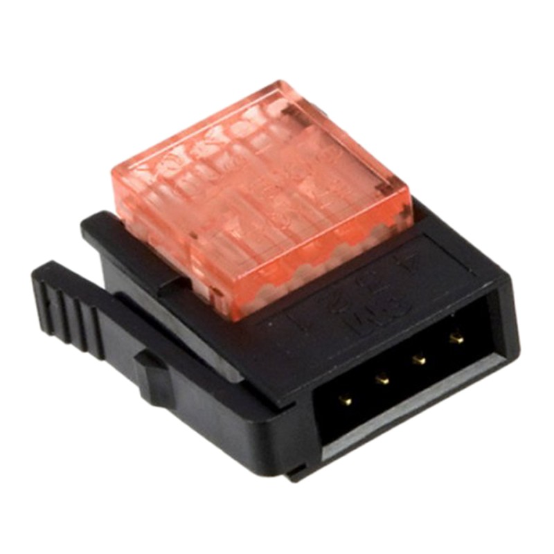 1 pcs - 3M 4-Way IDC Connector Plug for Cable Mount, 1-Row