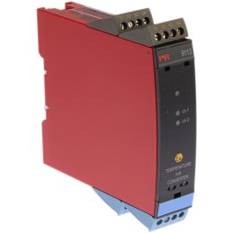1 pcs - PR Electronics 9100 Series Temperature Converter, Current, RTD, Thermocouple Input, Current, Relay Output, 19.2