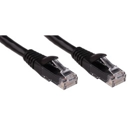 1 pcs - RS PRO Cat6 Male RJ45 to Male RJ45 Ethernet Cable, U/UTP, Black PVC Sheath, 1m