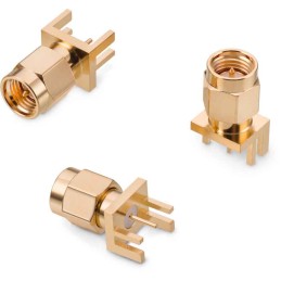 1 pcs - Wurth Elektronik WR-SMA Series, Plug Edge Mount SMA Connector, Solder Termination, Straight Body