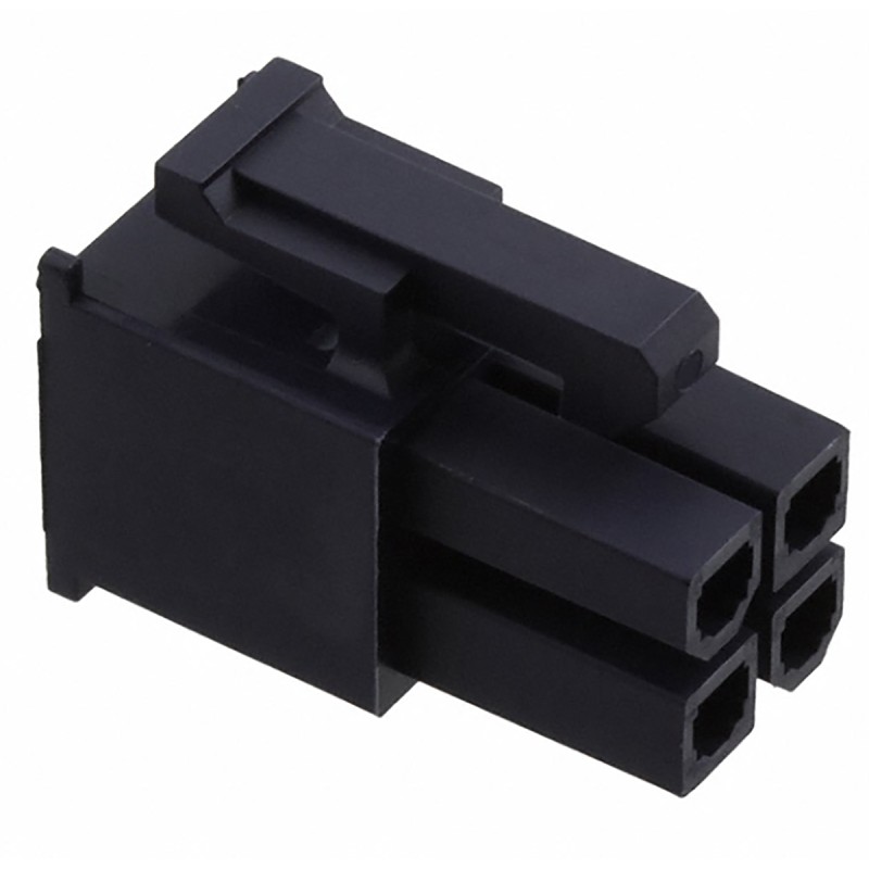 10 pcs - Molex Female Connector Housing, 4.2mm Pitch, 4 Way, 2 Row Vertical