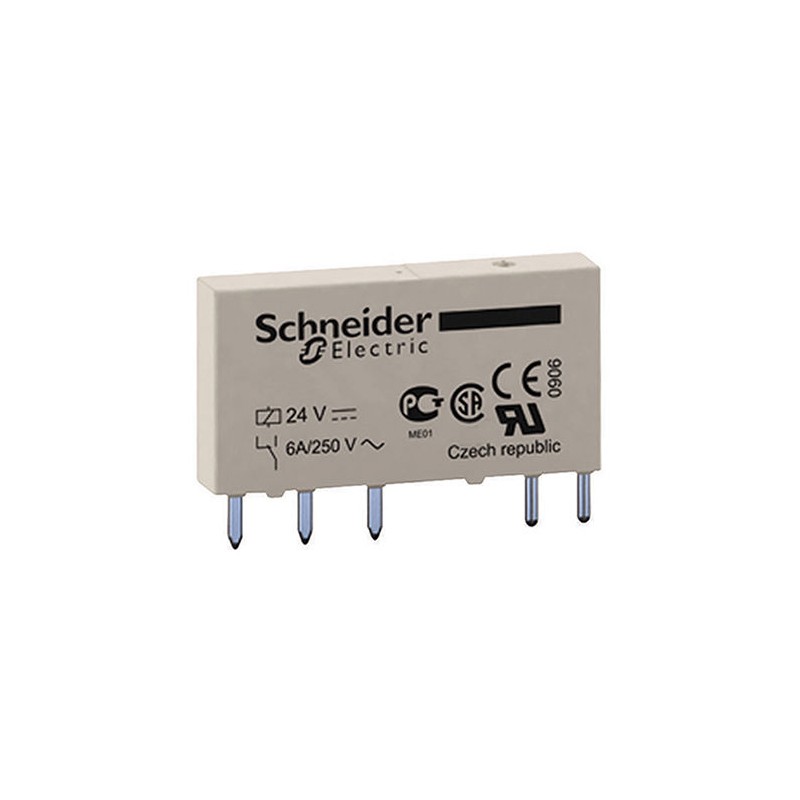 1 pcs - Schneider Electric PCB Mount Power Relay, 12V dc Coil, 6A Switching Current, SPDT