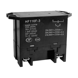 1 pcs - Hongfa Europe GMBH Flange Mount Power Relay, 24V dc Coil, 30A Switching Current, SPST