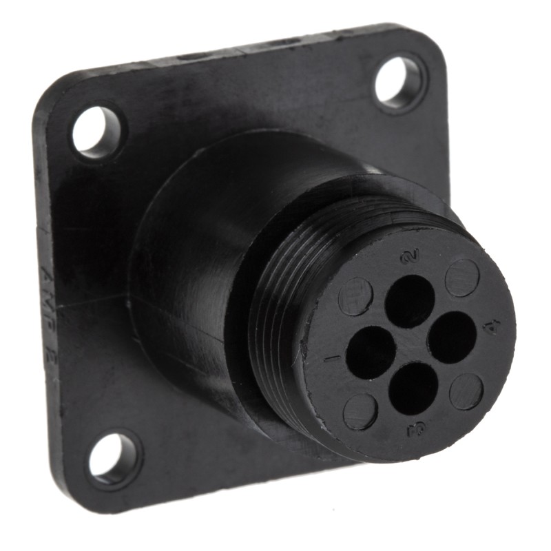 1 pcs - TE Connectivity Circular Connector, 4 Contacts, Panel Mount, Socket, Male, CPC Series 1 Series