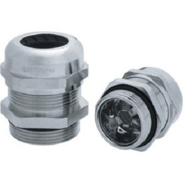 1 pcs - Lapp SKINTOP Series Metallic Nickel Plated Brass Cable Gland, M25 Thread, 9mm Min, 17mm Max, IP68