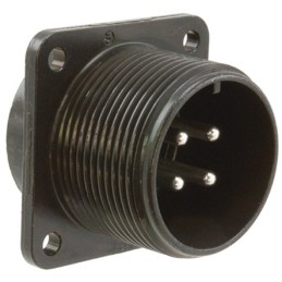 1 pcs - JAE Circular Connector, 4 Contacts, Panel Mount, Socket, Male, IP67, JL04V Series