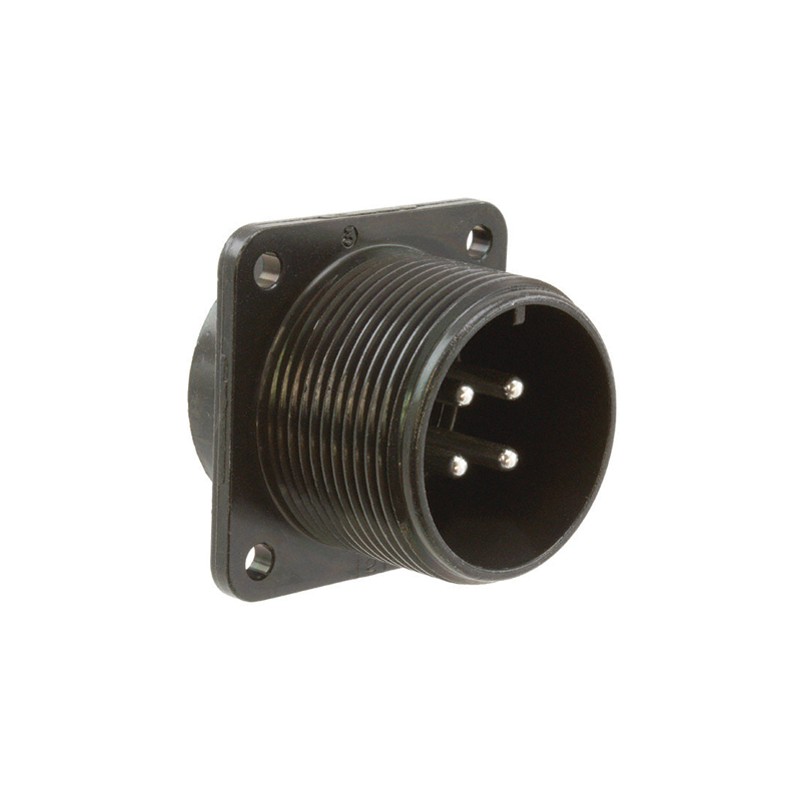 1 pcs - JAE Circular Connector, 4 Contacts, Panel Mount, Socket, Male, IP67, JL04V Series