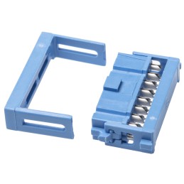 1 pcs - TE Connectivity AMP-LATCH 609 Series 2.54mm Pitch Right Angle Cable Mount IDC Connector, Socket, 16 Way, 2 Row