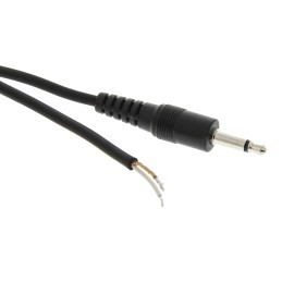1 pcs - Switchcraft Male 3.5mm Mono Jack to Unterminated Aux Cable, Black, 1.98m