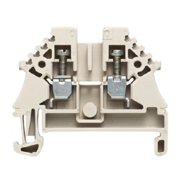 10 pcs - Weidmuller W Series Dark Beige Feed Through Terminal Block, 2.5mm², Single-Level, Screw Termination