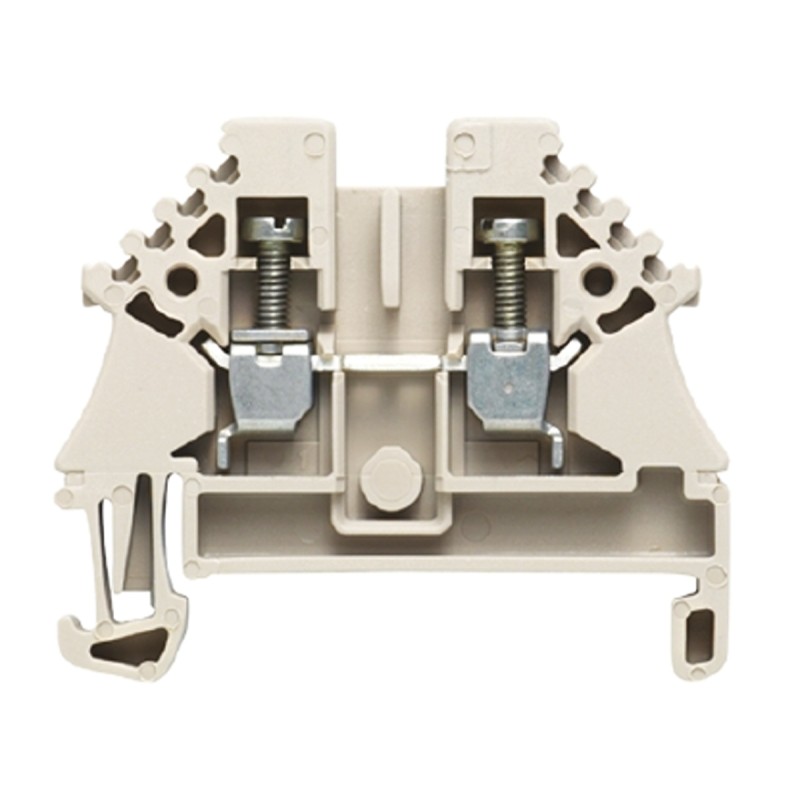 10 pcs - Weidmuller W Series Dark Beige Feed Through Terminal Block, 2.5mm², Single-Level, Screw Termination