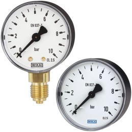1 pcs - WIKA G 1/8 Analogue Pressure Gauge 0.6bar Back Entry, 9352342, 0bar min.