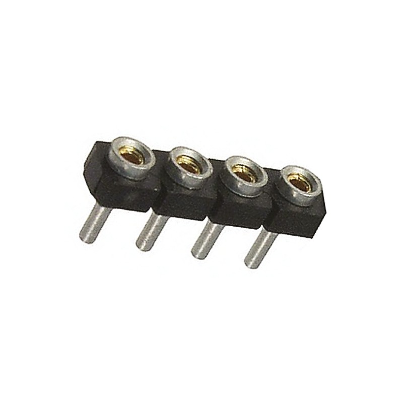 10 pcs - Samtec SL Series Straight Through Hole Mount PCB Socket, 4-Contact, 1-Row, 2.54mm Pitch, Solder Termination