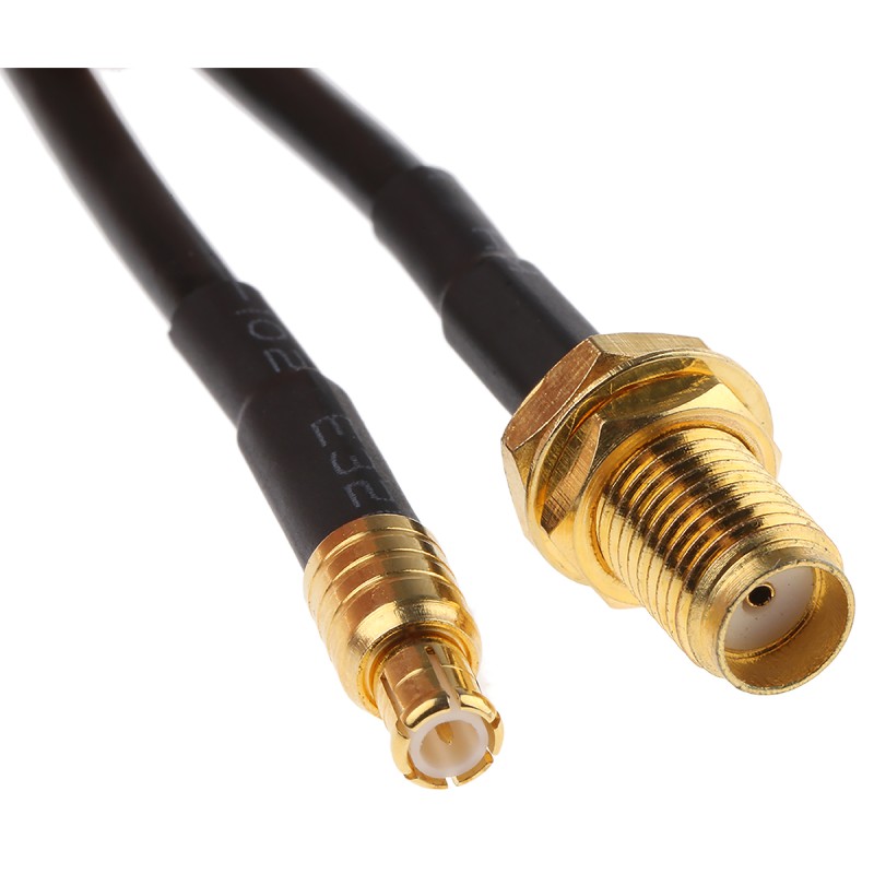 1 pcs - RF Solutions Female SMA to Male MCX Coaxial Cable, 200mm, Terminated