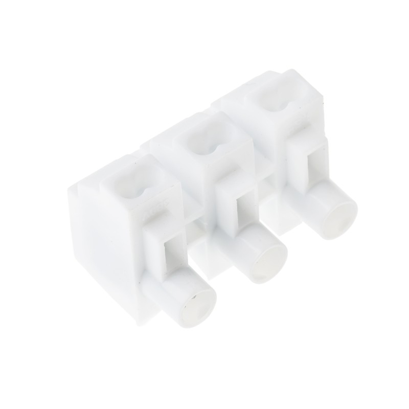 10 pcs - RS PRO Terminal Block Connector, 3-Way, 6A, 14 AWG Wire, Push In Termination