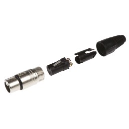1 pcs - Neutrik Cable Mount XLR Connector, Female, 50 V, 5 Way, Silver Plating