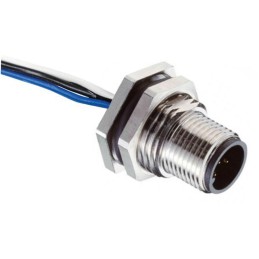 1 pcs - RS PRO Circular Connector, 4 Contacts, Panel Mount, M12 Connector, Plug, Male, IP67