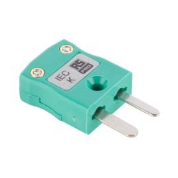 1 pcs - RS PRO In-Line Thermocouple Connector for Use with Type K Thermocouple, Miniature Size, 4mm Probe, IEC Standard