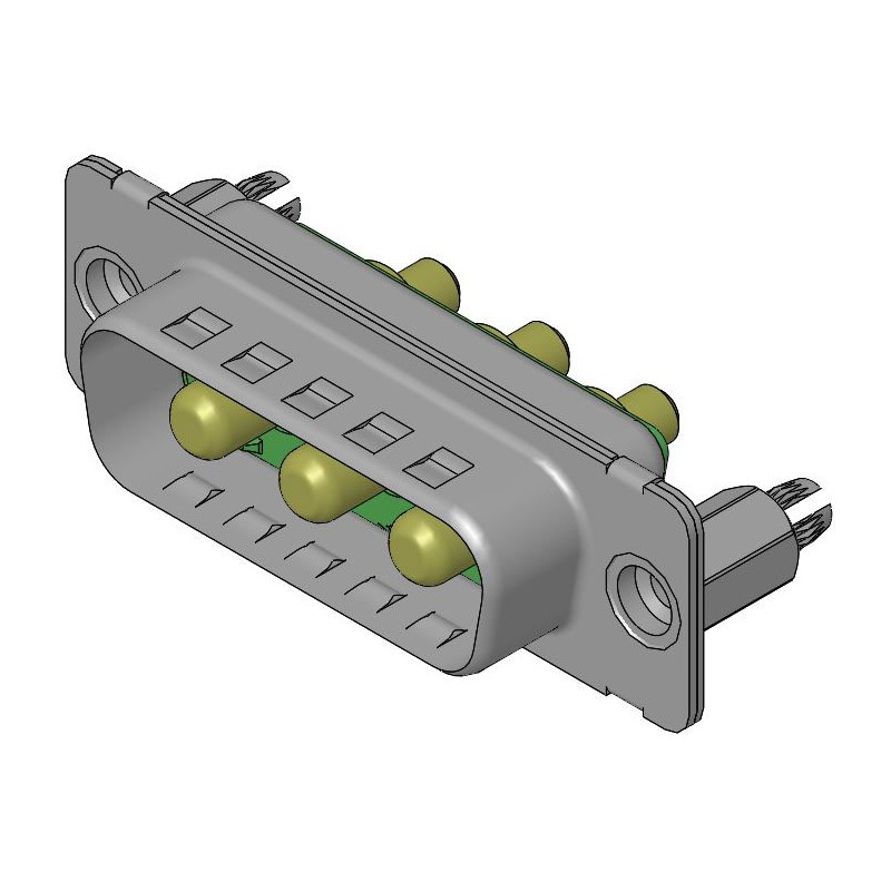 1 pcs - FCT from Molex 173107 3 Way D-sub Connector Socket, 6.86mm Pitch, with 4-40 Screw Locks