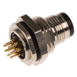 1 pcs - Brad from Molex Circular Connector, 8 Contacts, PCB Mount, M12 Connector, Socket, Male, IP69K, Ultra-Lock Series