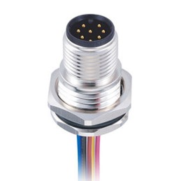 1 pcs - RS PRO Circular Connector, 8 Contacts, Panel Mount, M12 Connector, Plug, Male, IP67